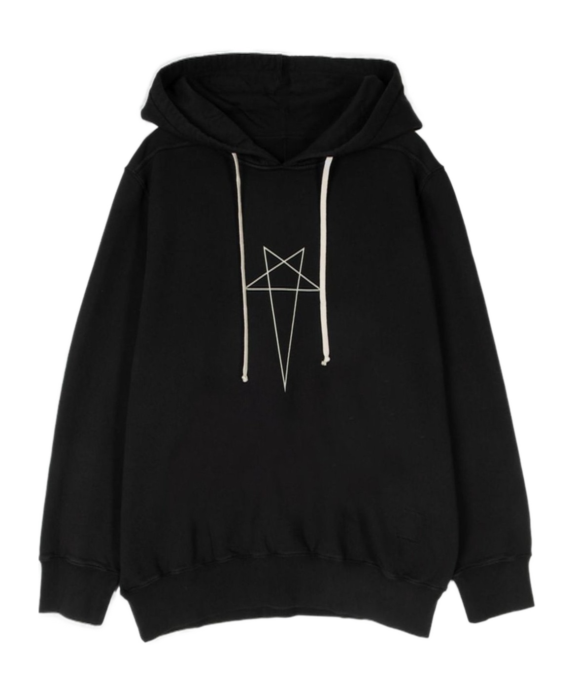 Rick Owens Drkshdw Drawstring Oversized Hoodie In Black