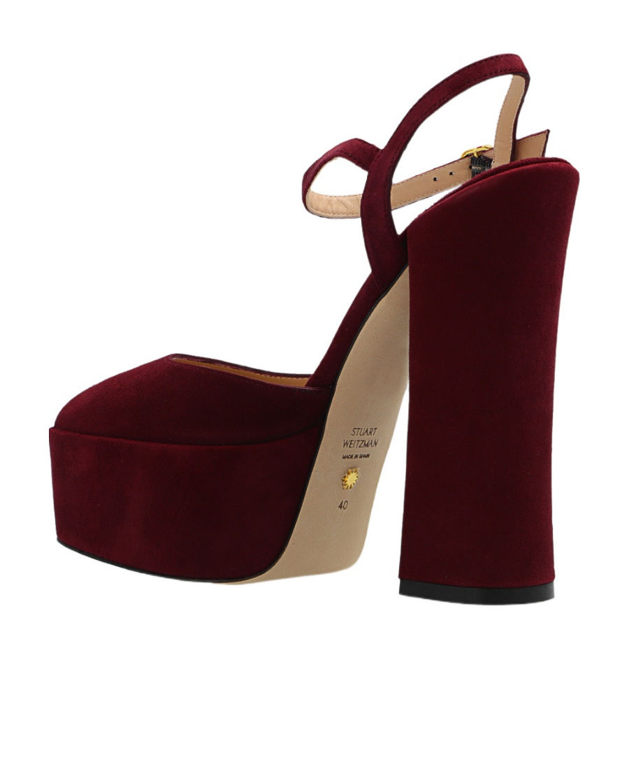 Stuart Weitzman High Heels With Thick Soles In Brown