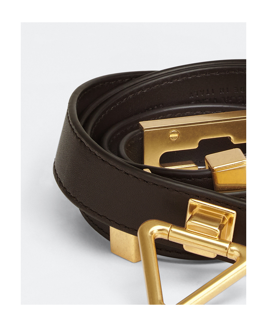 Bottega Veneta Triangle Buckle Belt In Black