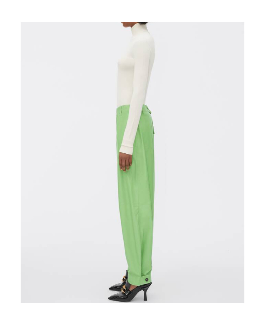 Bottega Veneta Wide-leg Casual Pants In Green