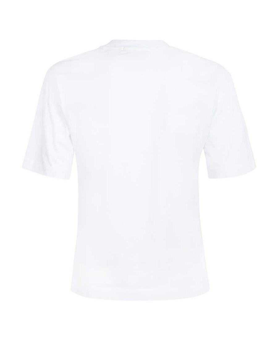 Msgm Dolphin-print Cotton T-shirt In White