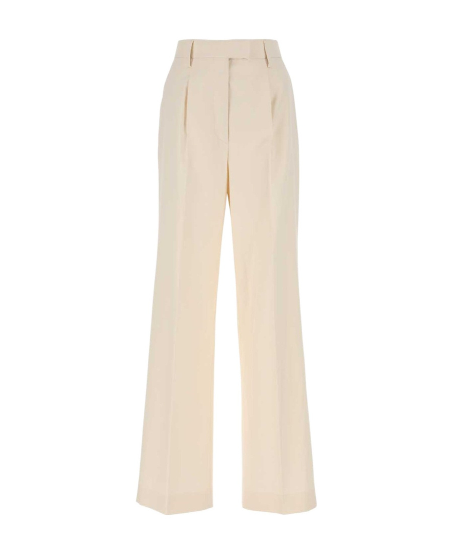 Prada Pressed-crease Tailored Trousers In Nude