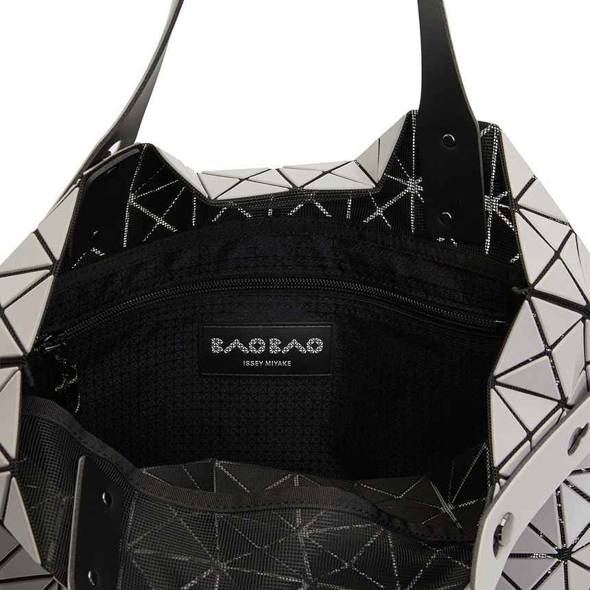 Issey Miyake Prism Matt Geometric Pattern Handbag In Gray