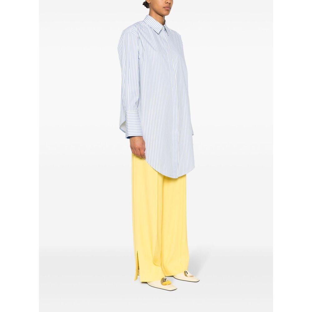 Shop Victoria Beckham Long-sleeved Striped Shirt In White