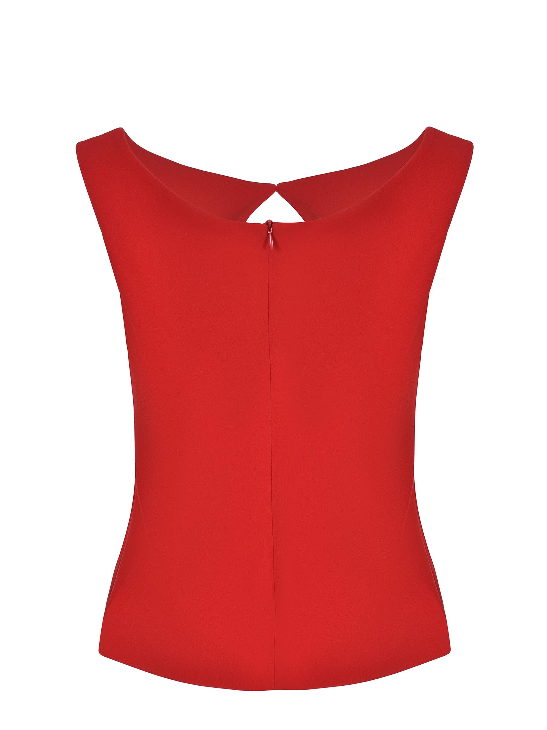 Magda Butrym Rose-detail Wool-blend Top In Black