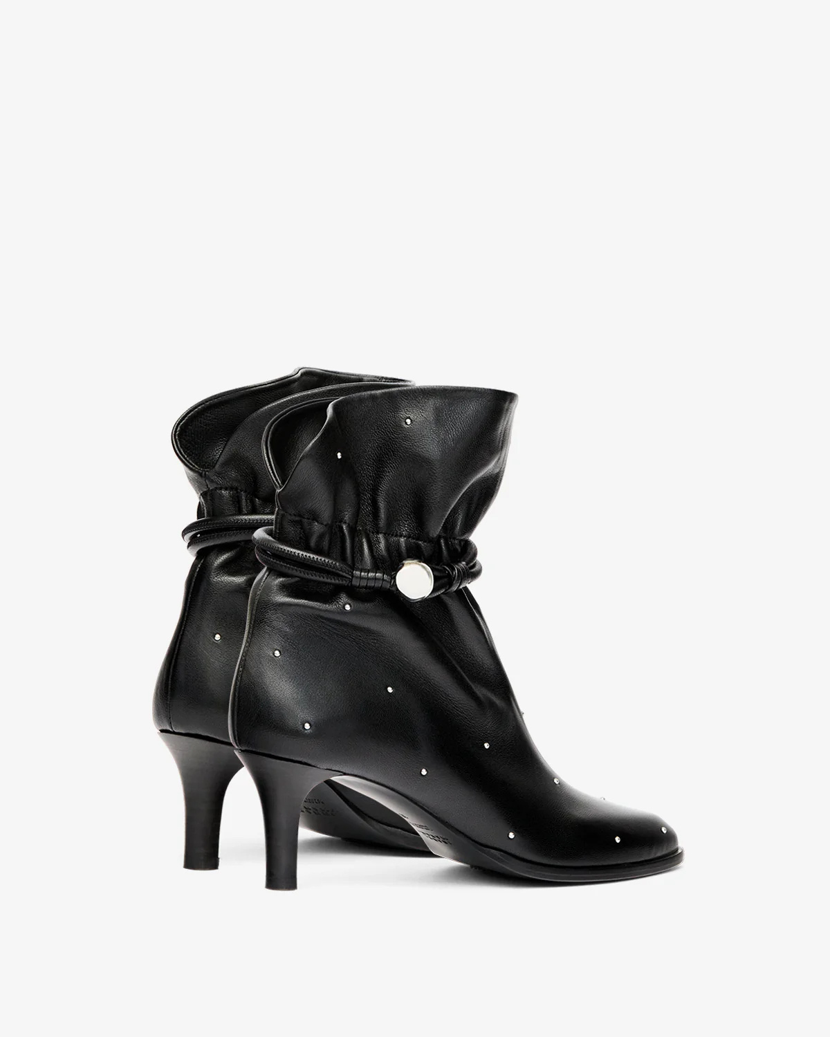 Isabel Marant Forla Studded Leather Ankle Boots In Black
