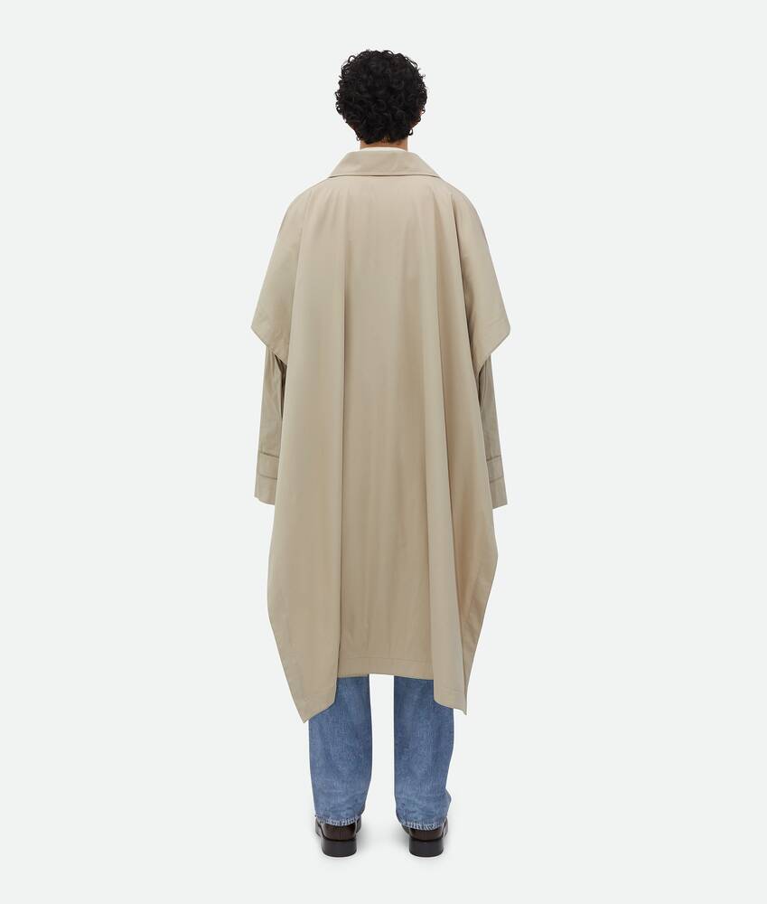 Bottega Veneta Cloak Long-sleeved Trench Coat In Gray