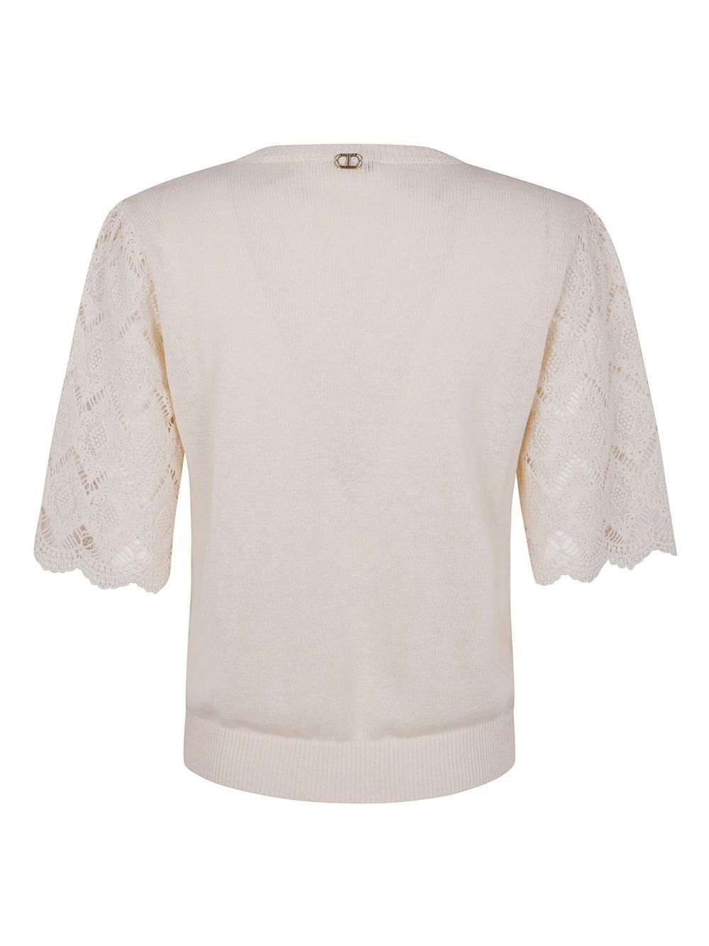 Shop Twinset Lace-sleeved Blouse