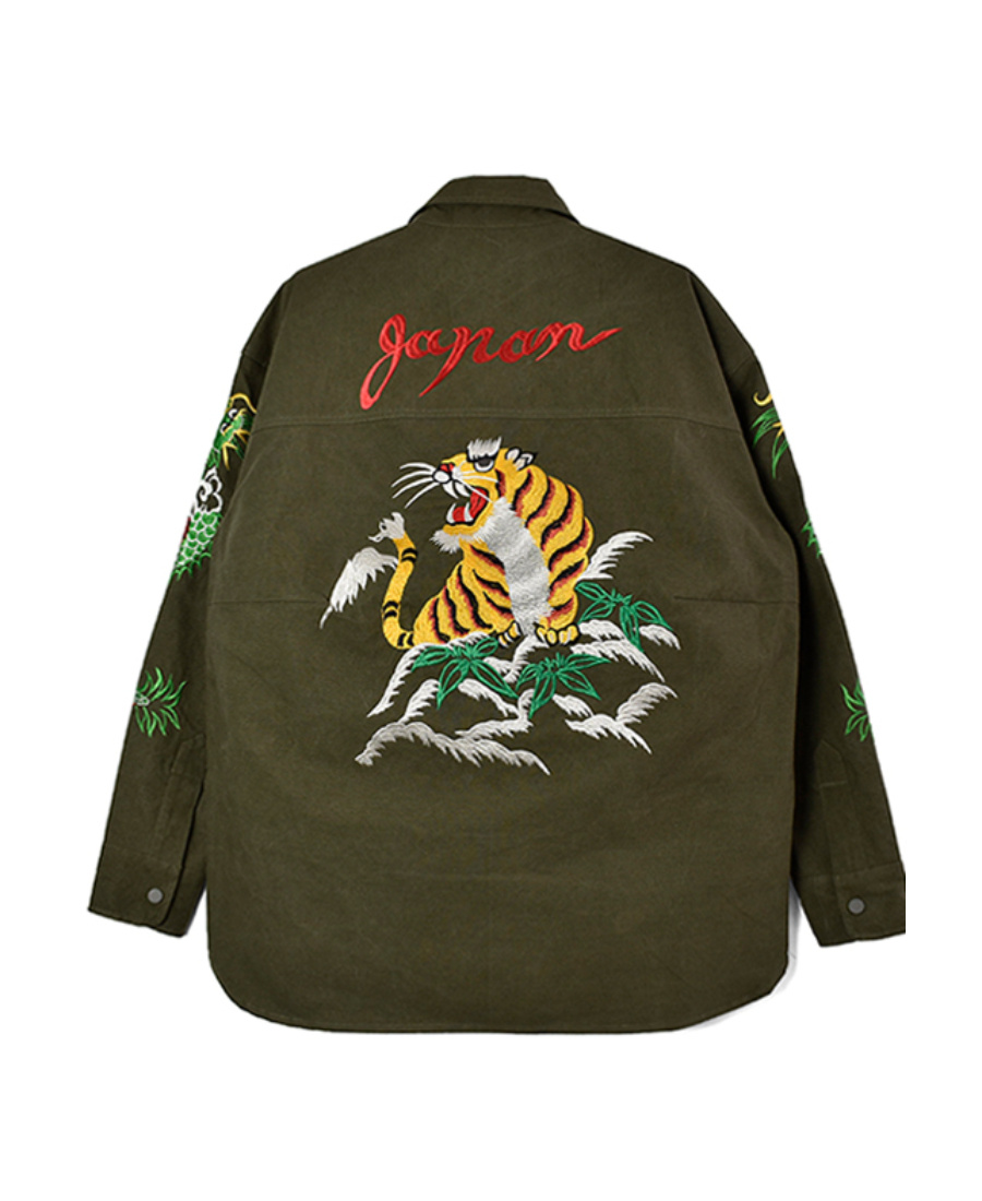 Readymade Dragon Print Shirt In Green