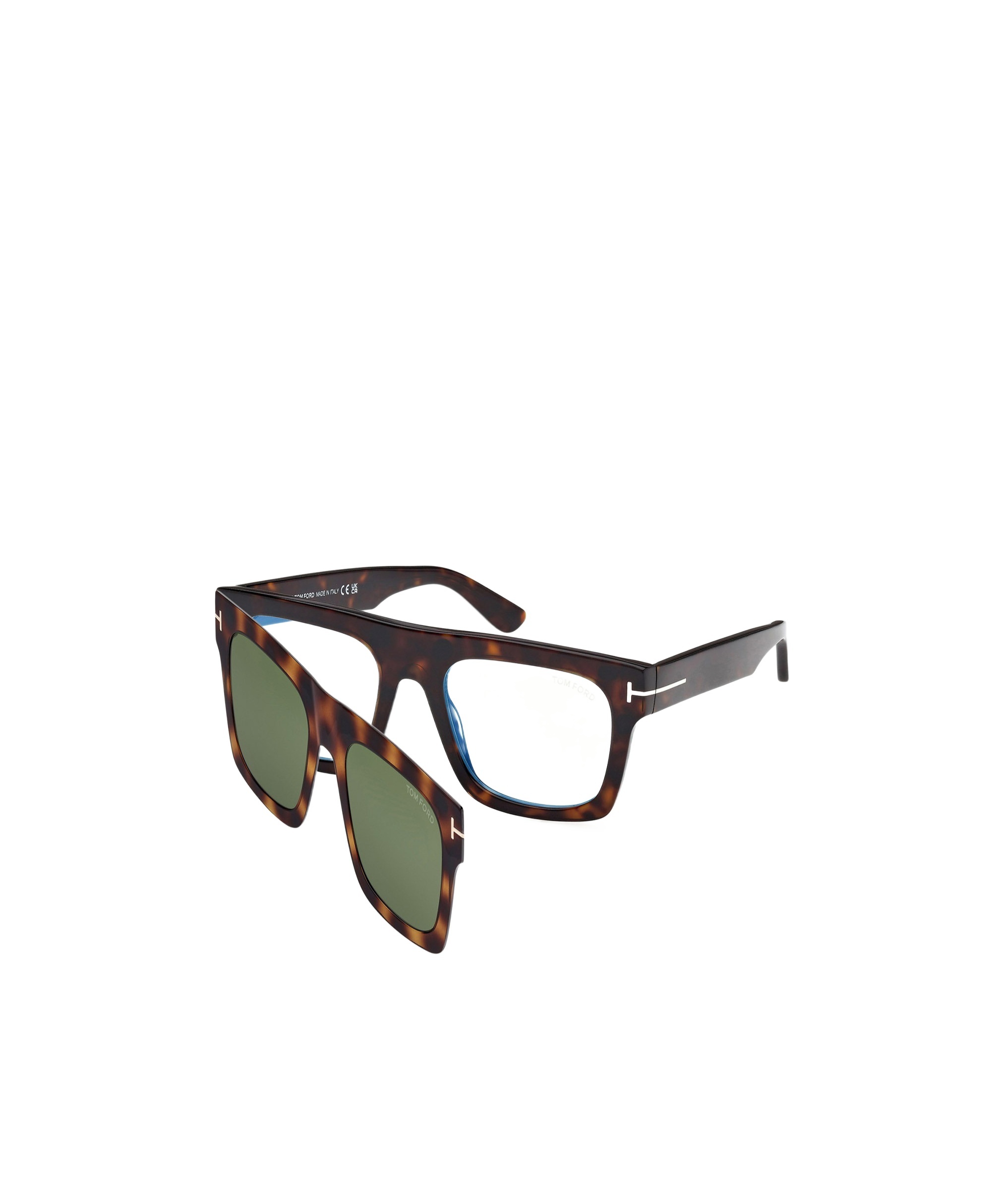 Tom Ford Clip-on Sunglasses In Black