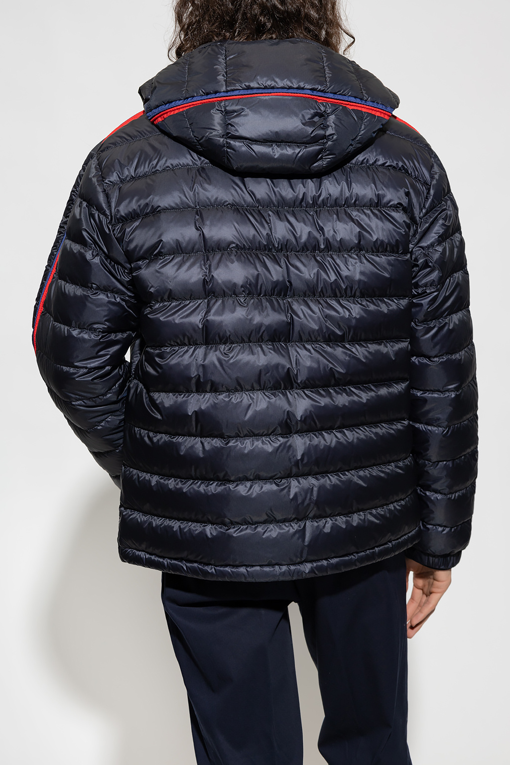 Shop Moncler Agout Logo-patch Puffer Jacket In Blue