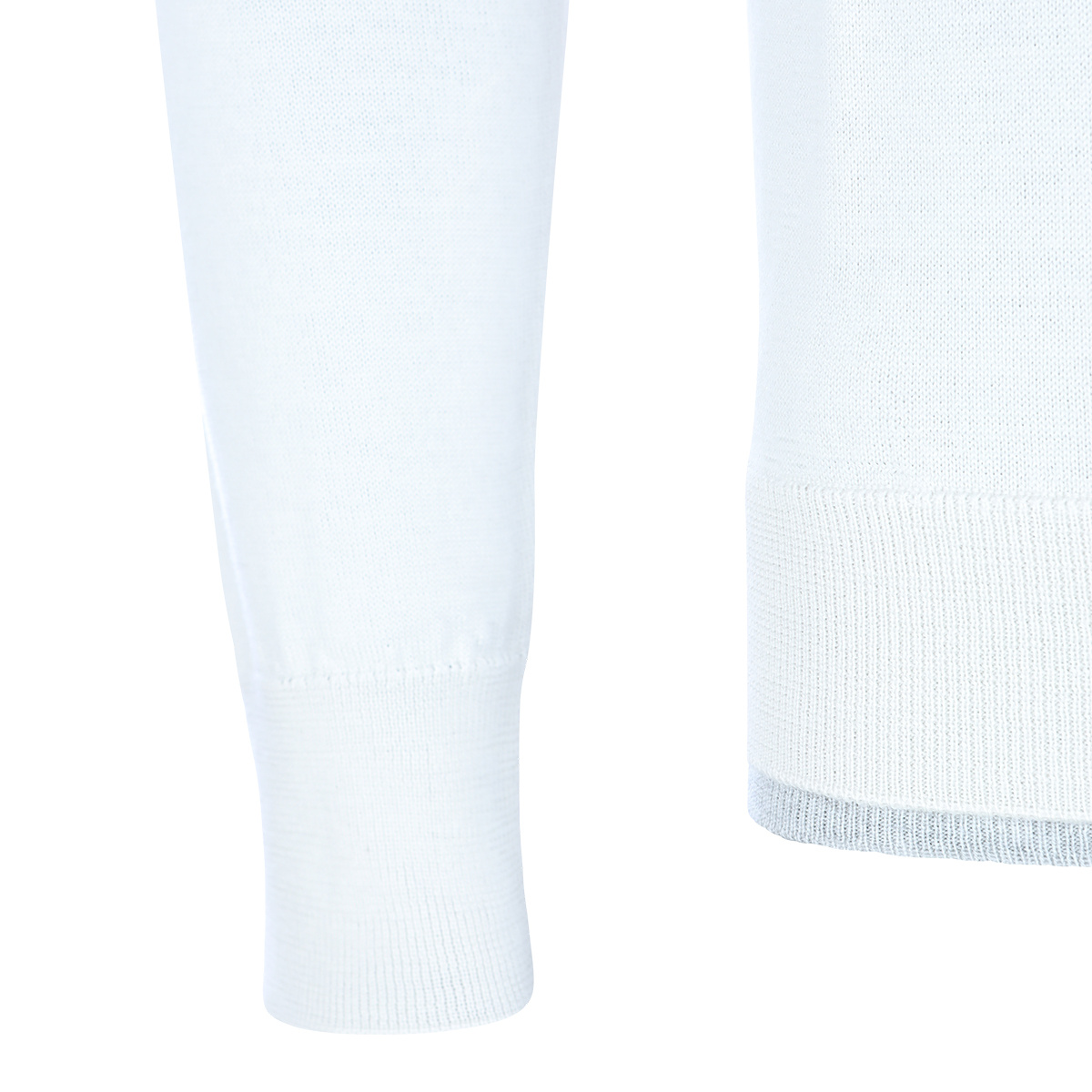 Eleventy Timeless Crewneck Sweater With Ribbed Details In White