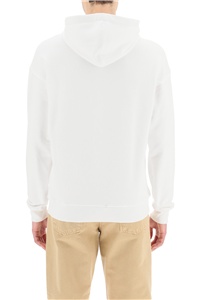 Moschino Teddy Bear Motif Cotton Hoodie In White