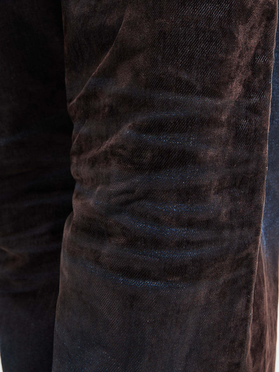 Acne Studios Page Flocked Belted Jeans In Black