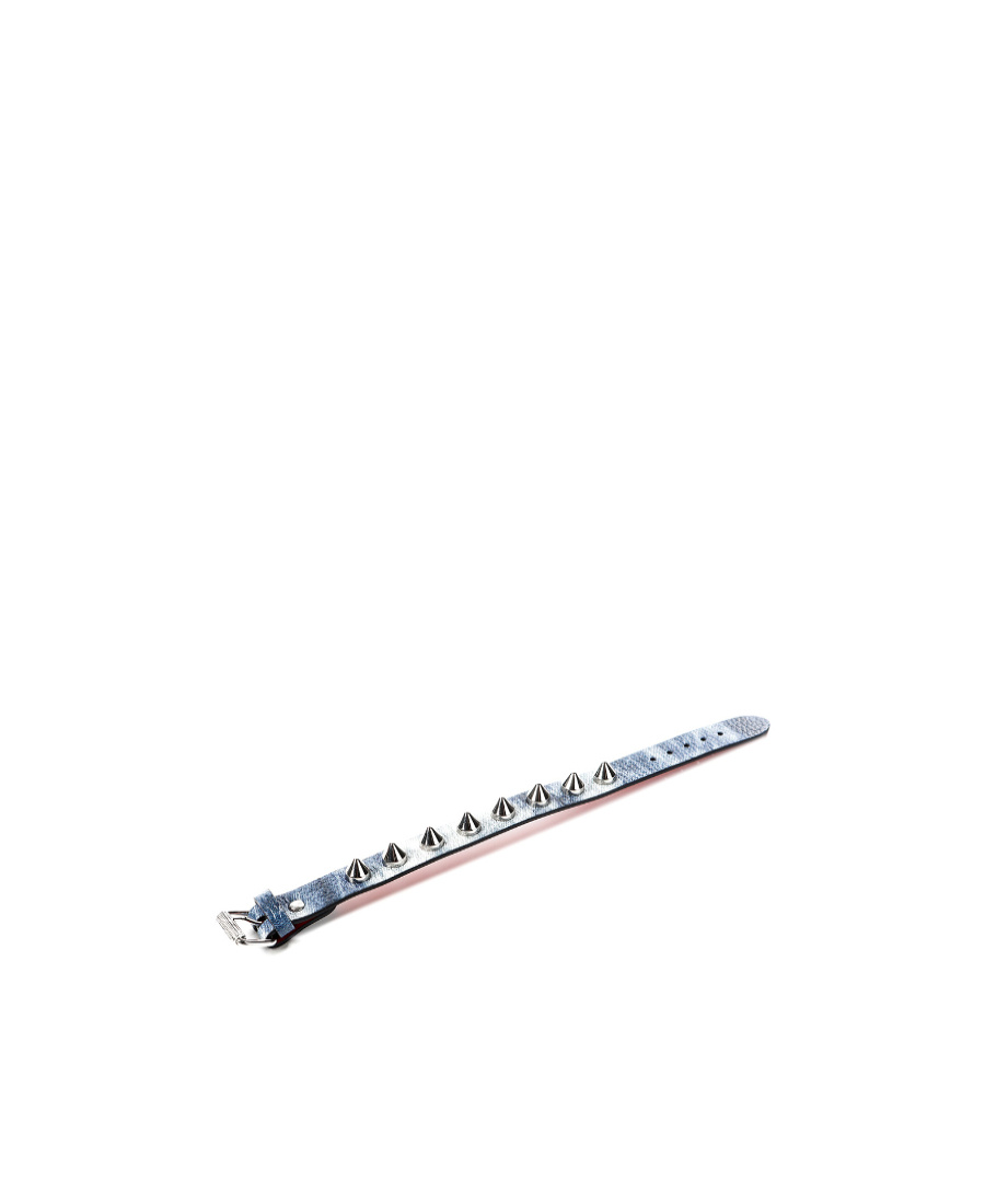 Christian Louboutin Rivet Detail Bracelet In White
