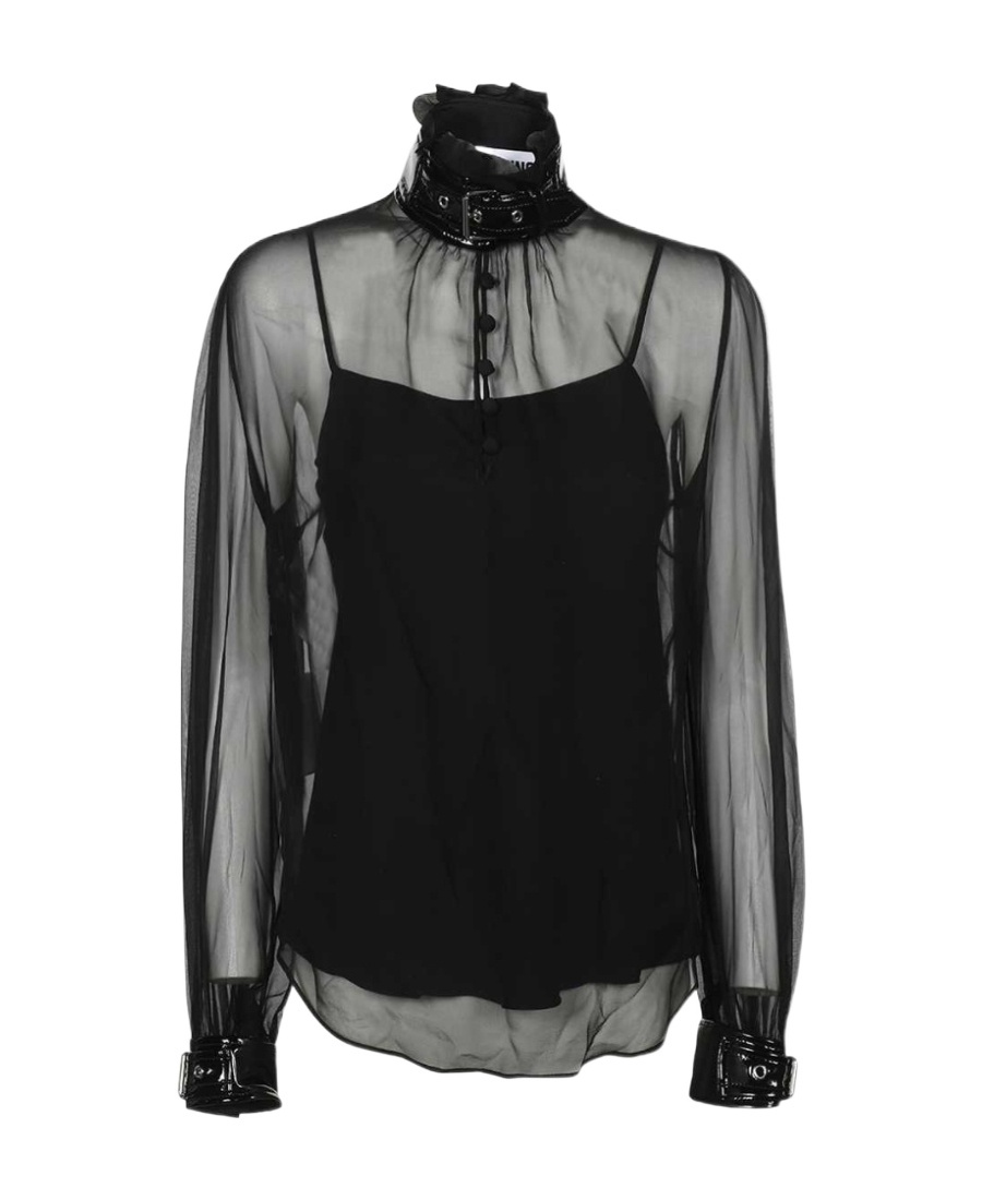 Moschino Silk Blouse In Black