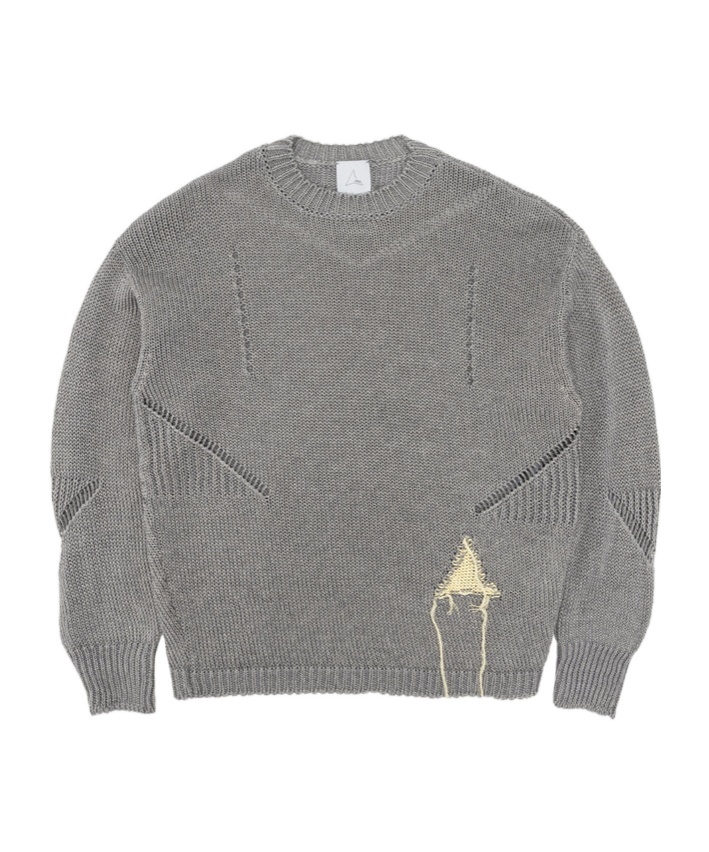 Roa Intarsia-knit Logo Jumper In Gray