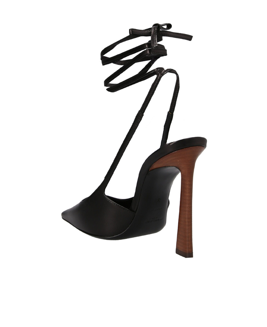 Saint Laurent Blade 105 Leather Slingback Pump In Black