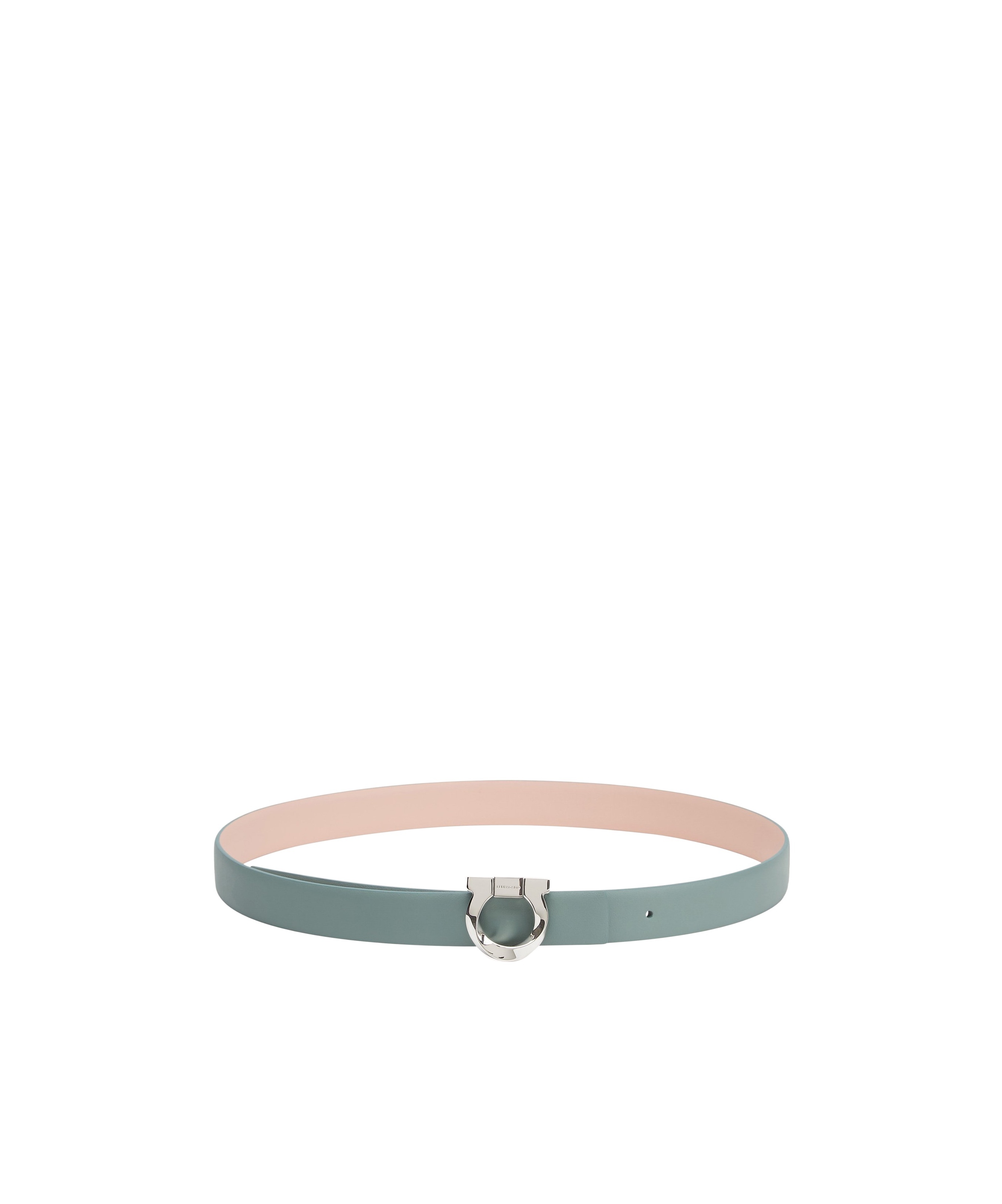 Ferragamo Gancini Double-sided Belt In Nude