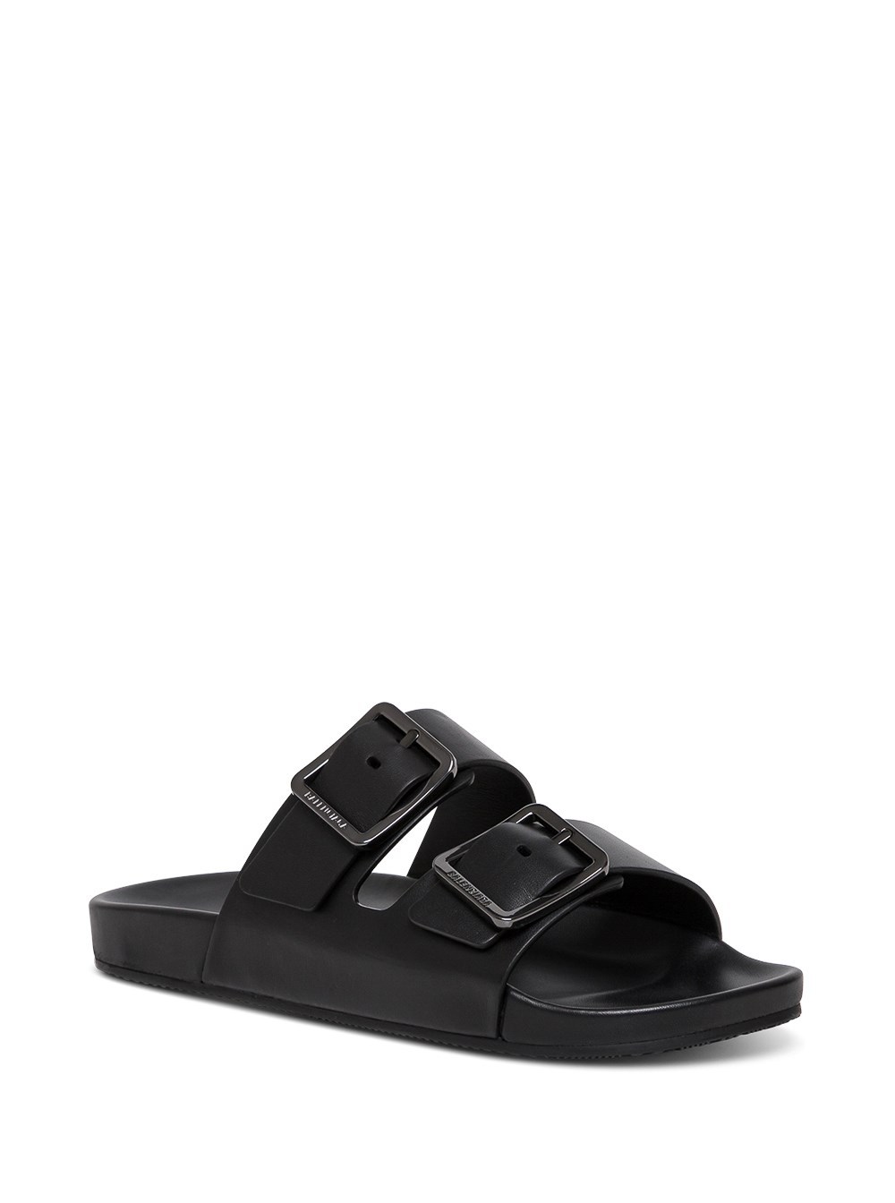 Balenciaga Smooth Leather Sunday Slides For A Chic In Black