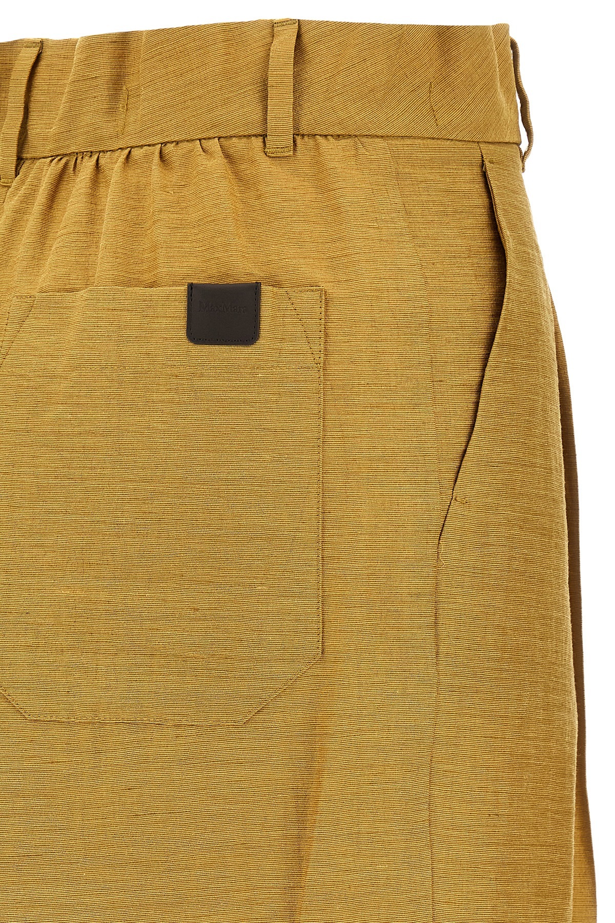 Max Mara Trousers Featuring Front Pleats And Back Pockets In Brown