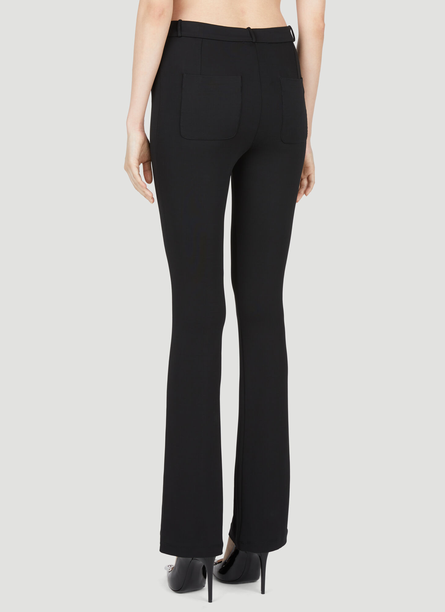 Rabanne Flare Button Pants In Black