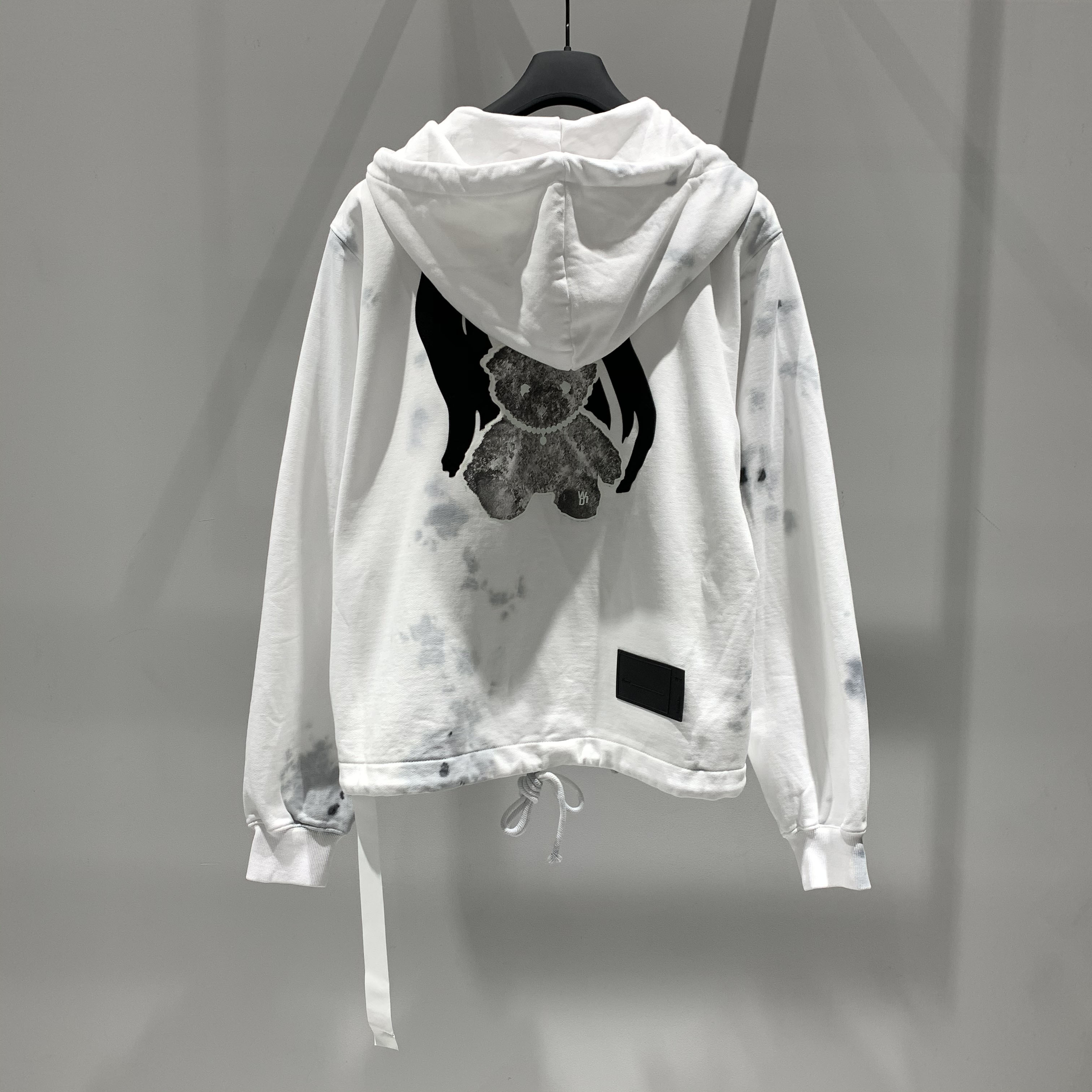 We11 Done Bear Pattern With Hat Casual Jacket In Gray