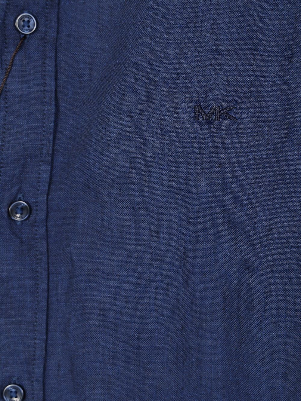 Michael Kors Tailored Shirt With Long Sleeves And Button-down Collar In Blue
