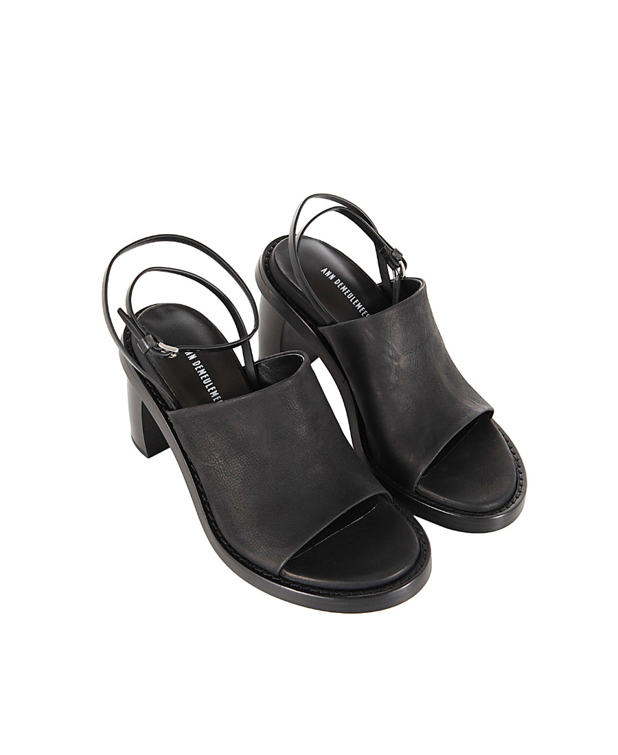 Ann Demeulemeester Stitch High-heeled Sandals In Black