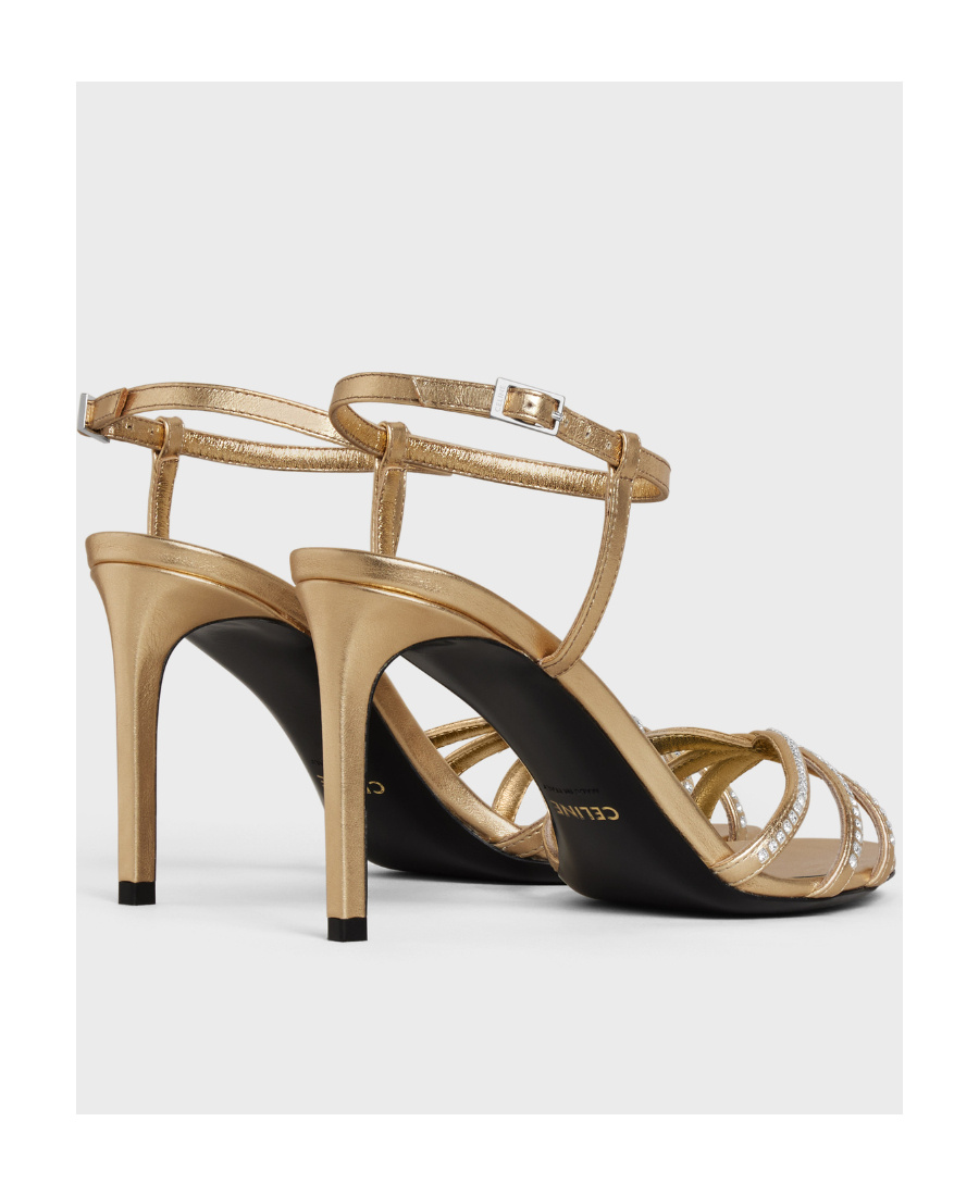 Celine Open-toed High-heeled Sandals In Yellow