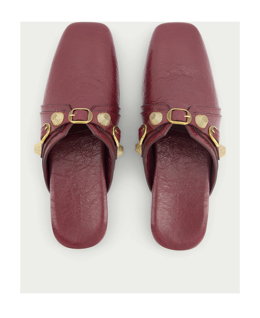 Balenciaga Square Head Flat-soled Shoes In Red