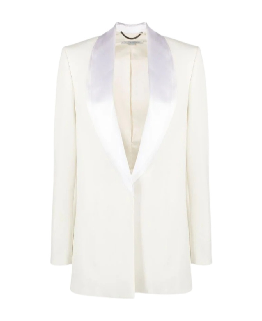 Stella Mccartney Tailored Tuxedo Jacket Long Sleeves In White