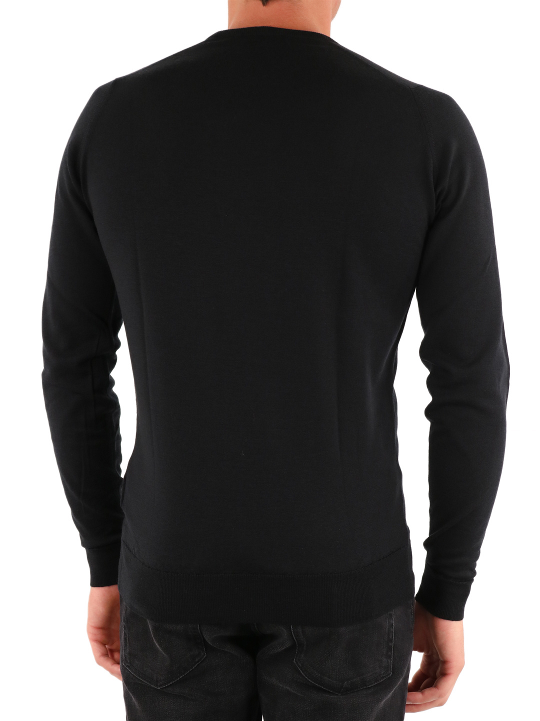 John Smedley Lundy Crew Neck Jumper In Black