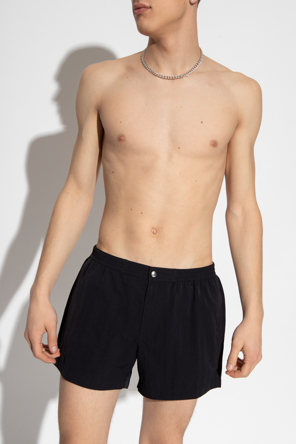 Bottega Veneta Elastic Shorts In Black