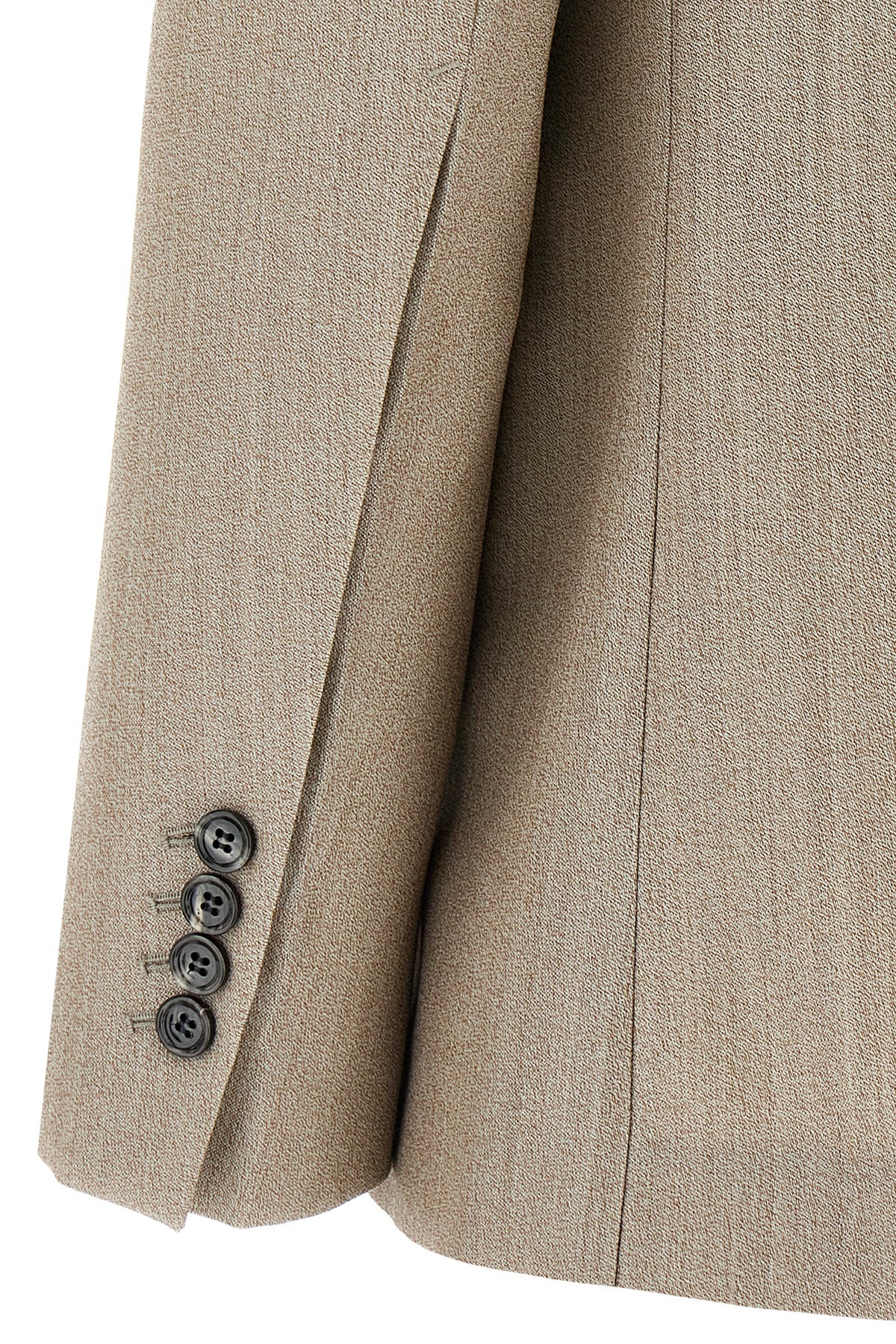 Ami Alexandre Mattiussi Beige Wool Back Slit Double Breasted Jacket Beige In Nude