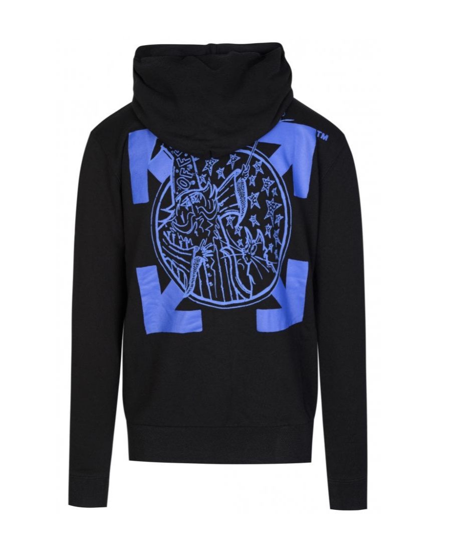 Off-white Printed Pattern Casual Jacket In Black