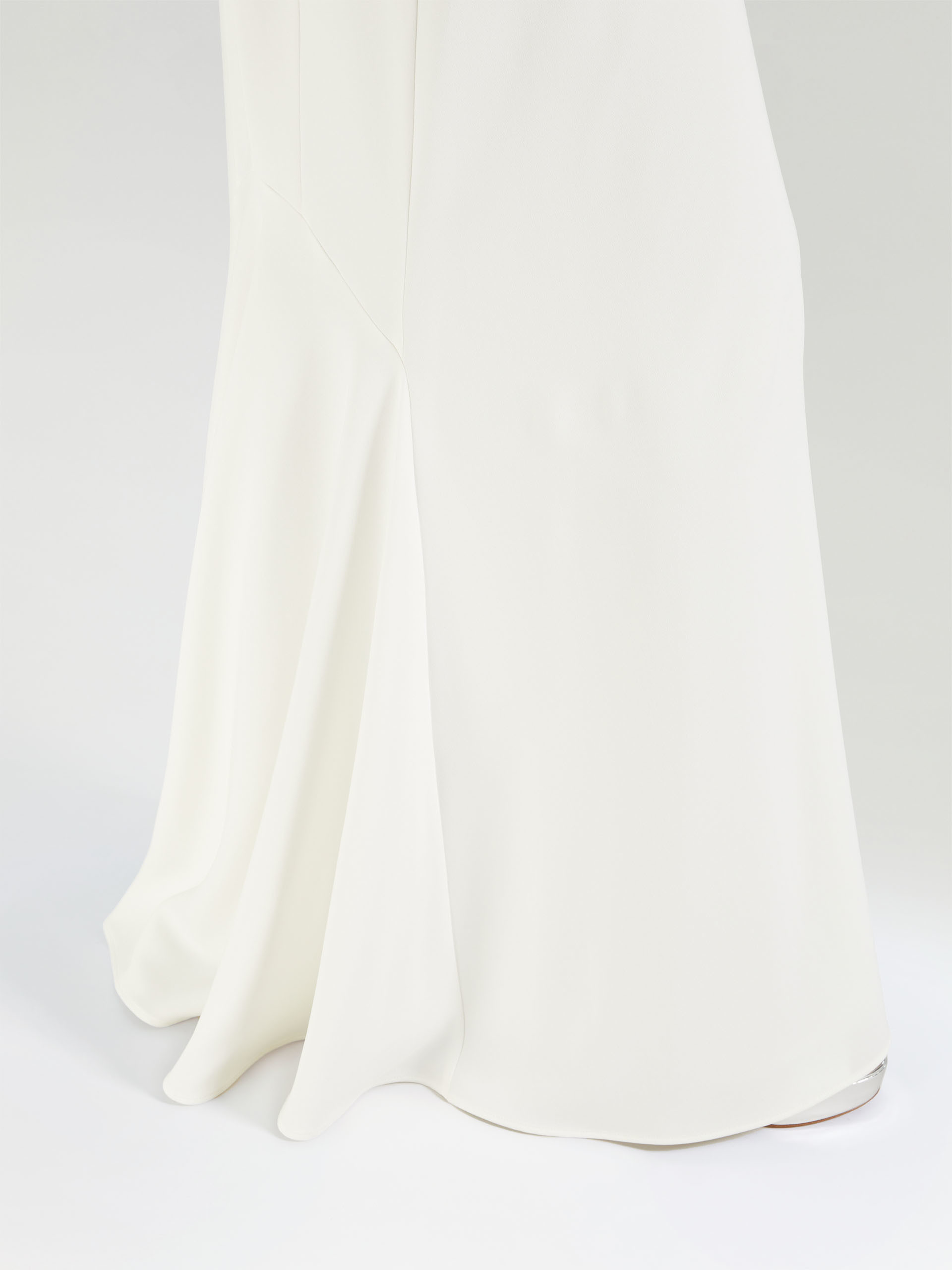 Max Mara Long Cady Dress In Gray