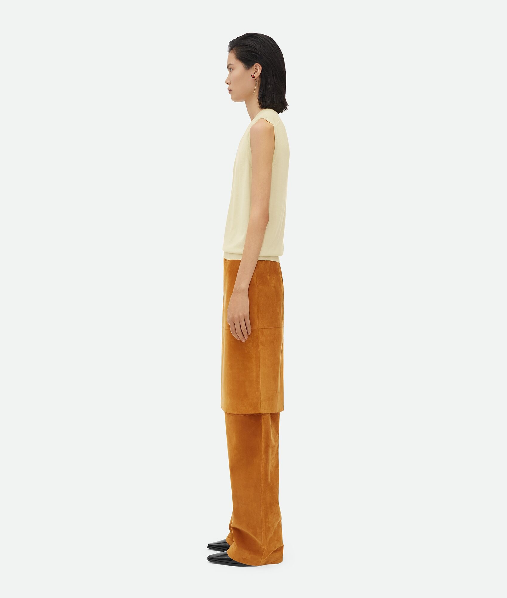 Bottega Veneta Logo Embroidered Vest In Nude