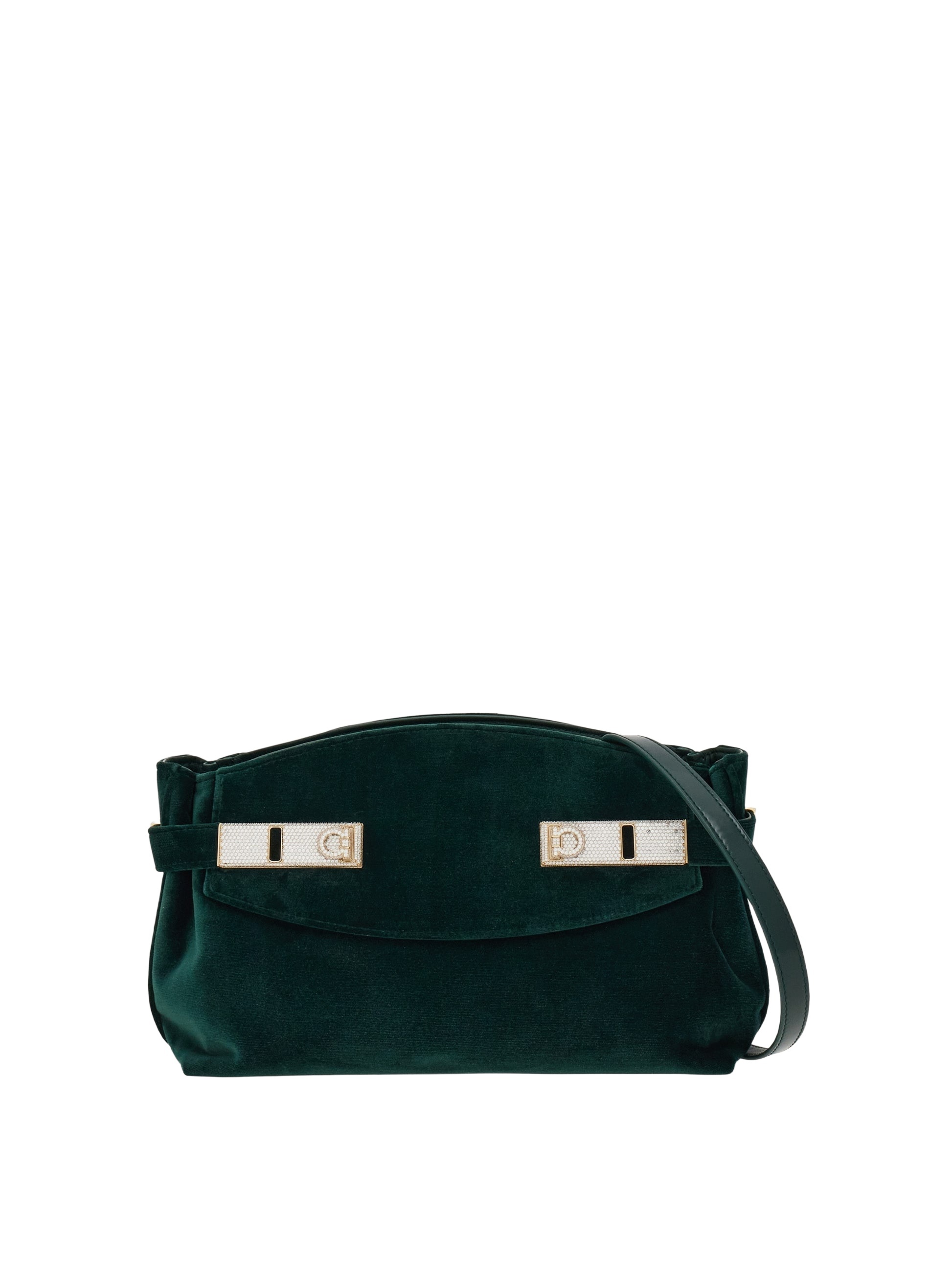 Ferragamo Hug Soft Crossbody Bag (xs) In Green