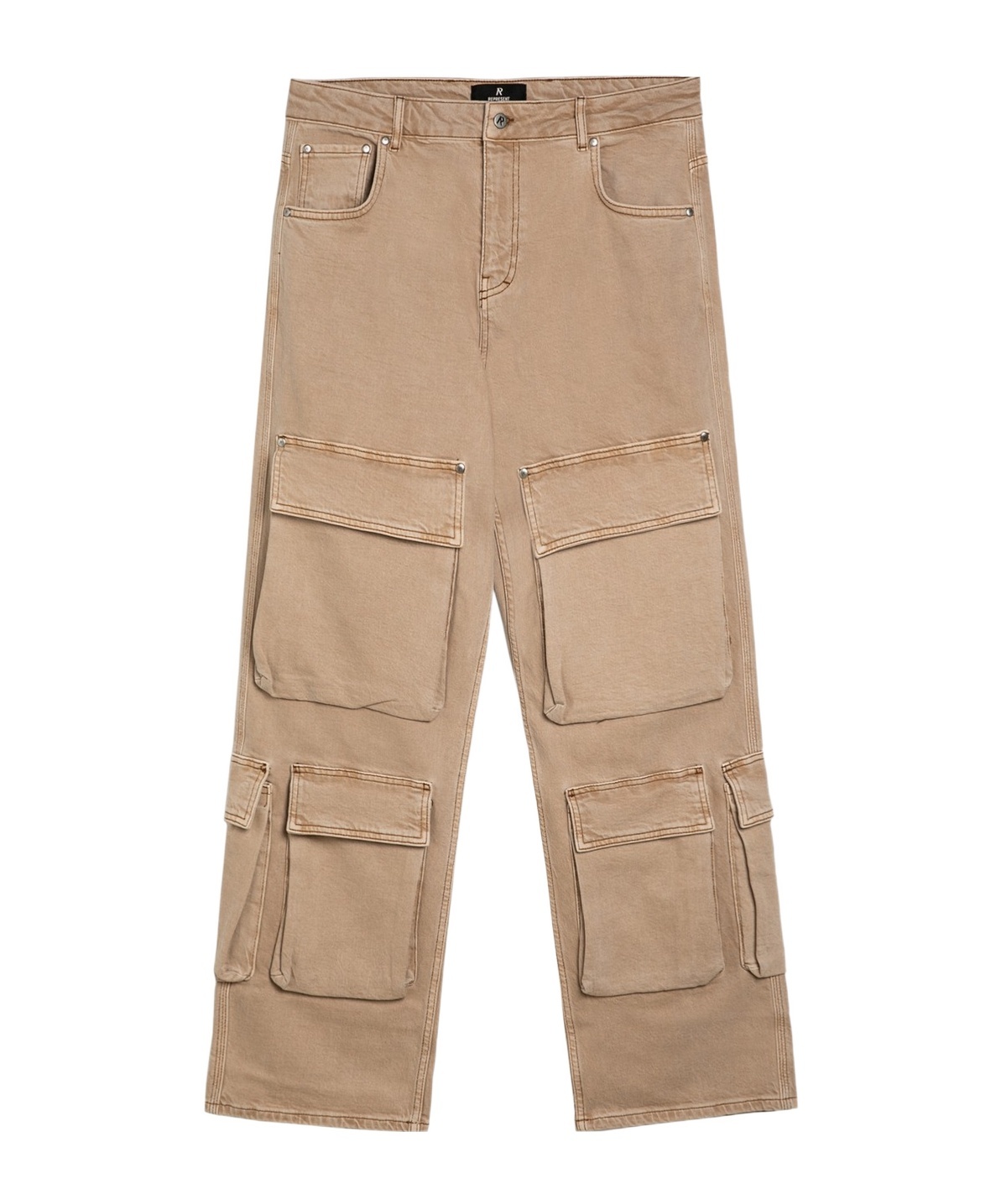 Represent R3ca Denim Cargo Pants In Nude