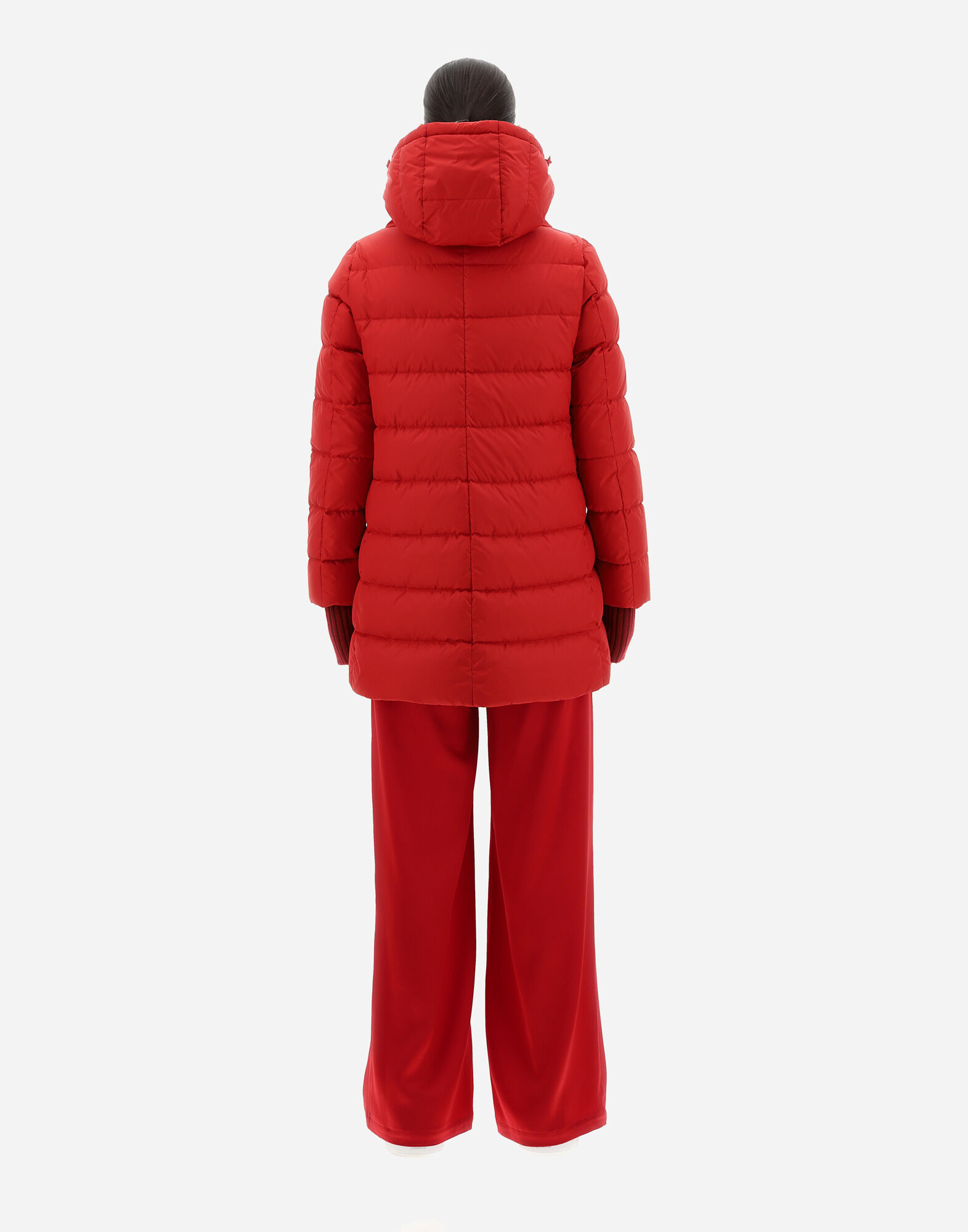 Herno Chamonix A-shape Padded Coat In Red