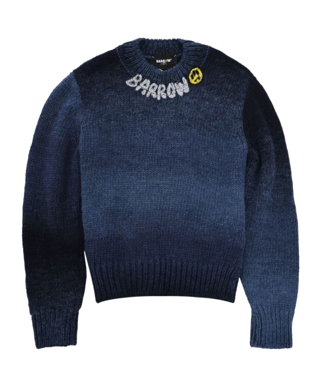 Barrow Logo Embroidered Sweater In Blue