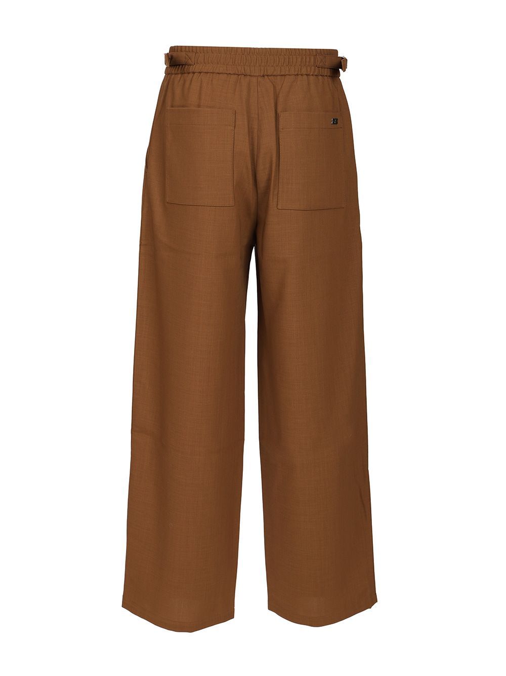 Ami Alexandre Mattiussi Ami Paris Elastic Wool Trousers In Brown