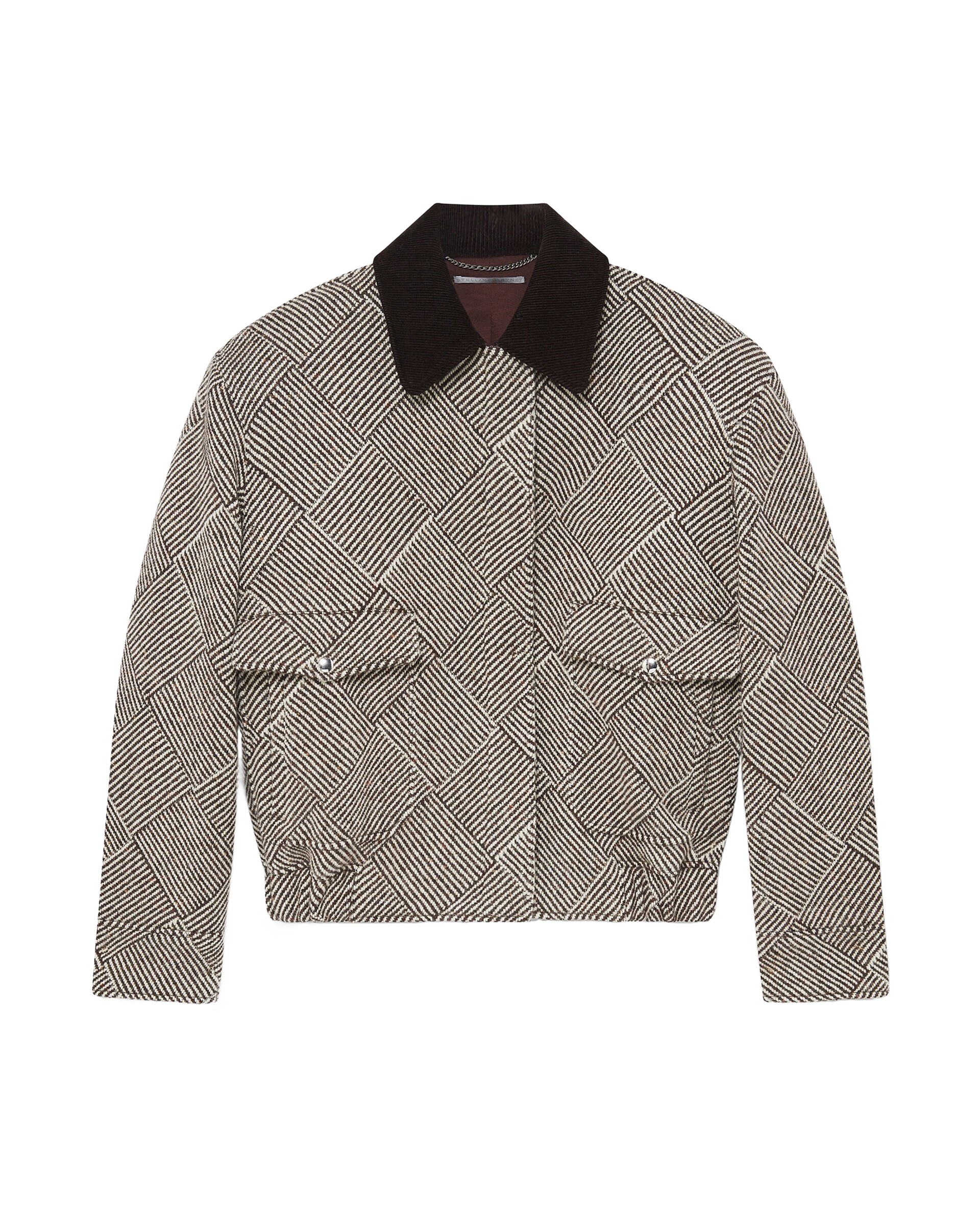 Stella Mccartney Long Sleeved Tweed Jacket In Multicolor