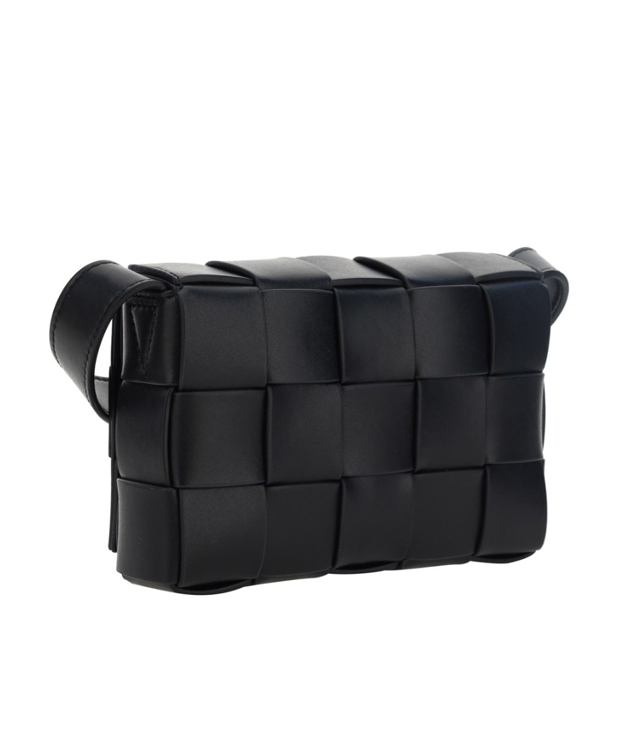 Bottega Veneta Small Cassette Crossbody Bag In Black
