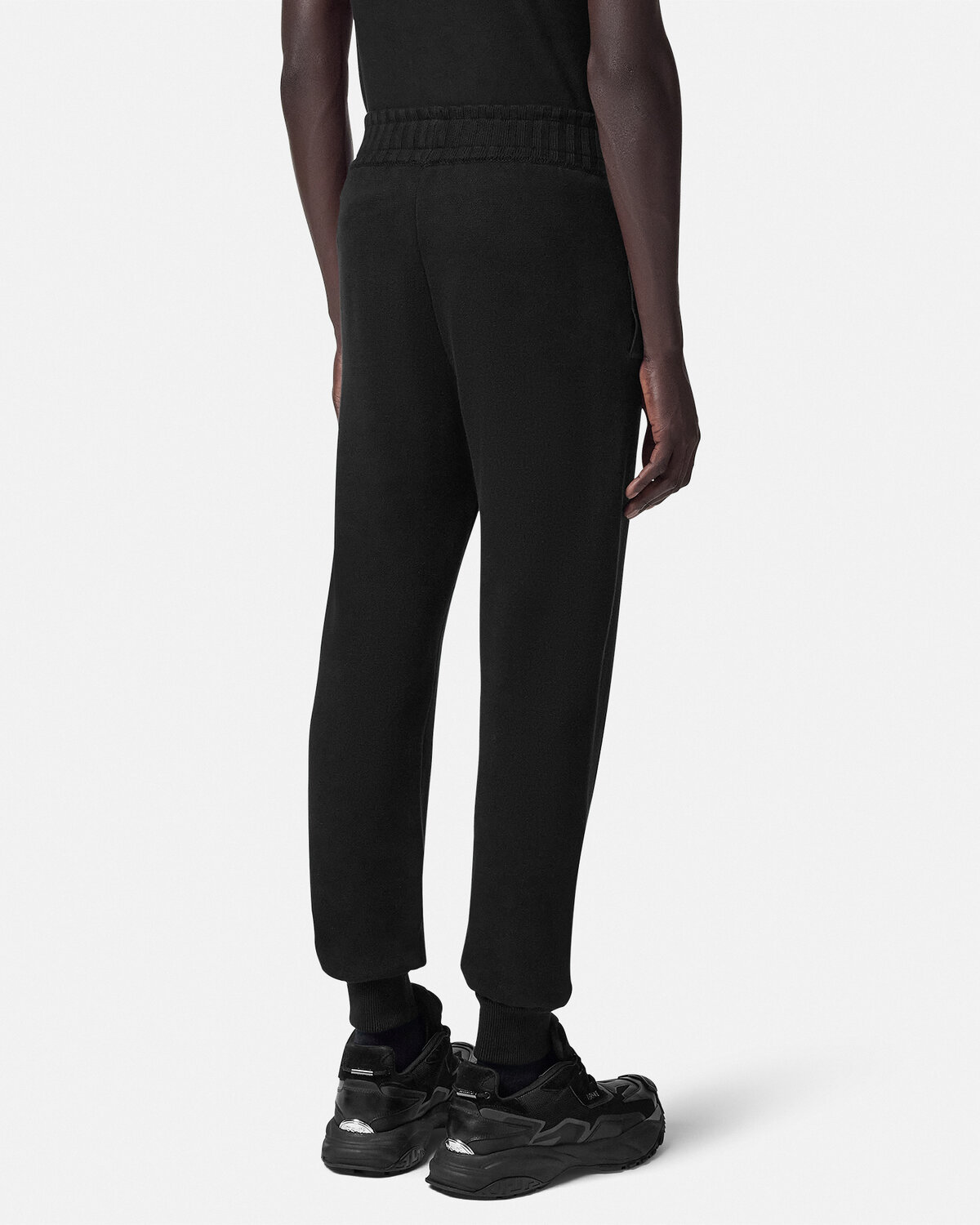 Versace Medusa Biggie Cashmere-blend Track Pants In Black