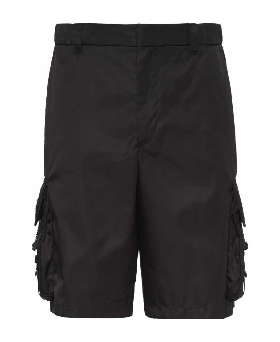 Prada Re-nylon Bermuda Shorts In Black