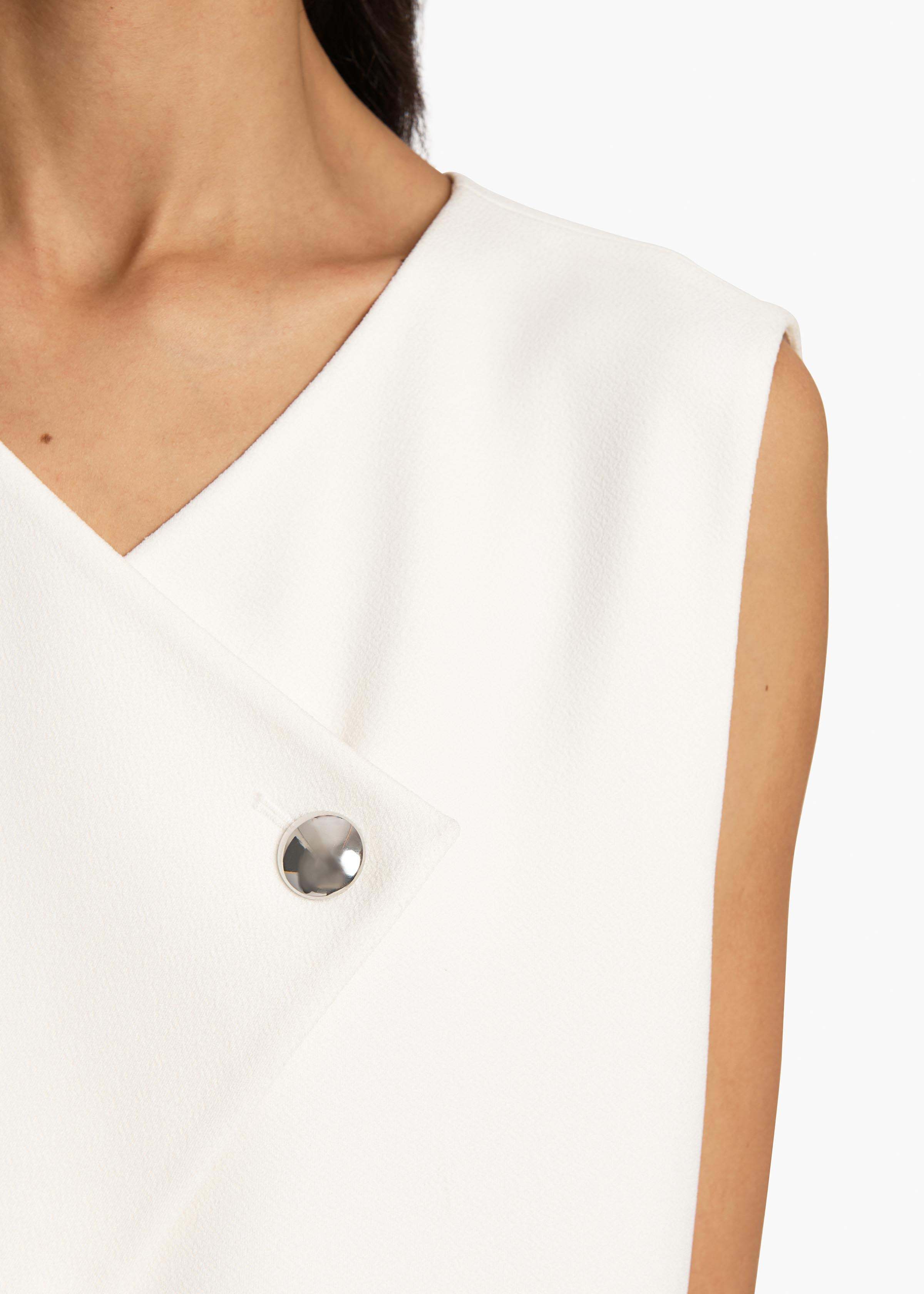 Khaite Crispin Dress In Chalk Color