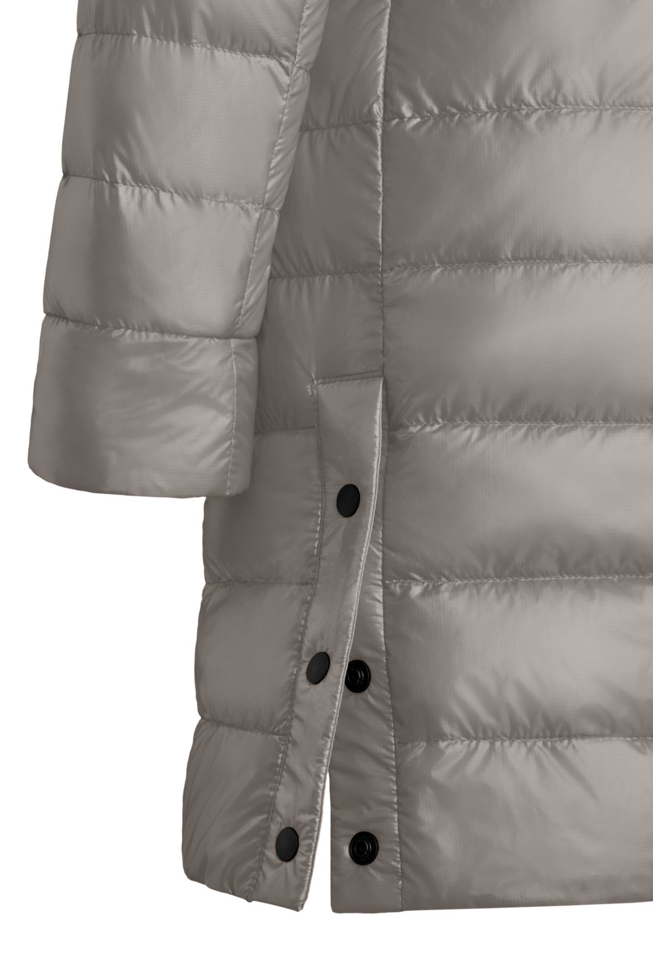 Canada Goose Black Recycled Polyamide Hooded Jacket For Women In Nude