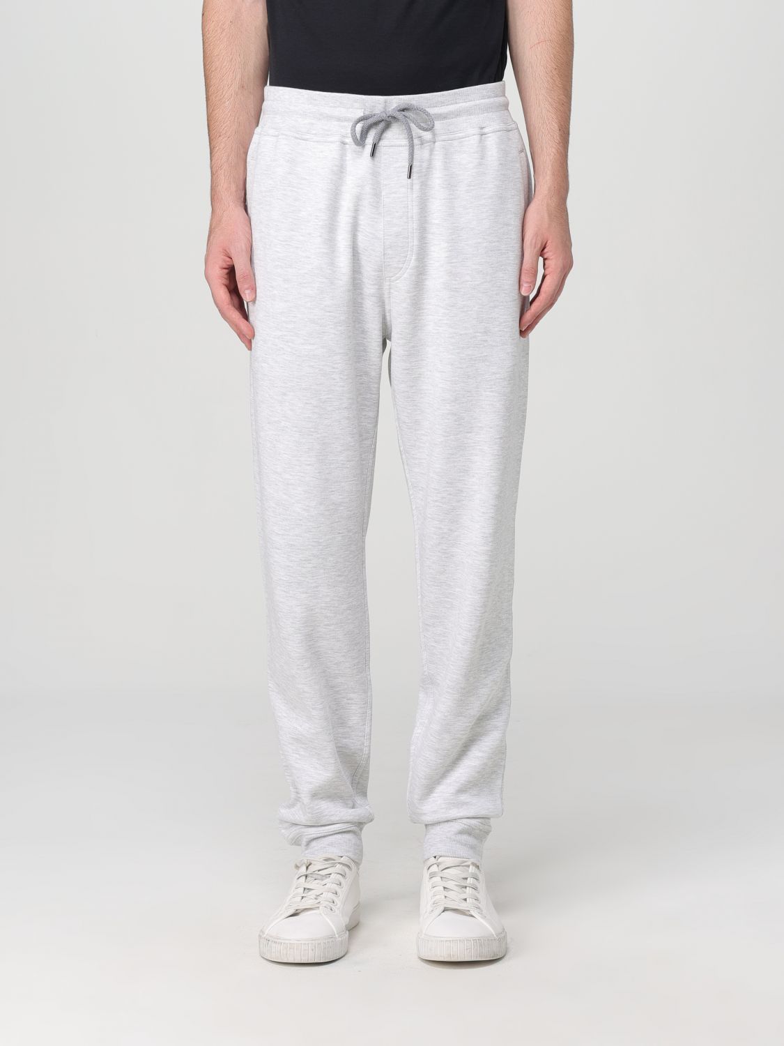 Brunello Cucinelli Drawstring Tapered-leg Joggers In White